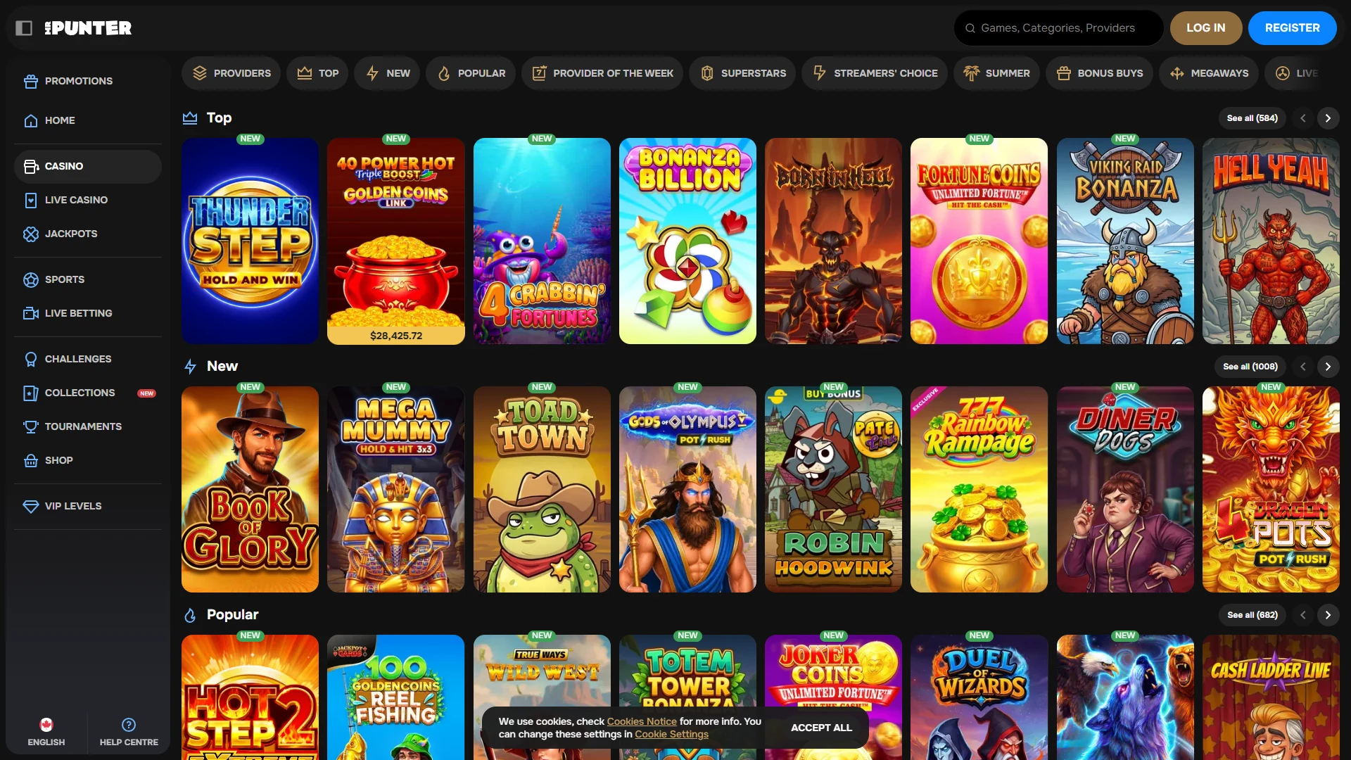 Mr Punter game lobby
